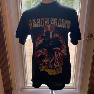 Black Crowes 2010 tour size M Graphic Men’s T-Shirt with Patriotic Raven Print